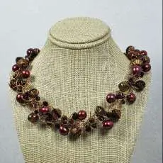 Burgundy Pearl and Czech Bicones