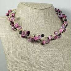 Pink Pearl and Gemstone Necklace