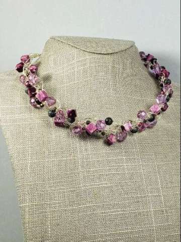Pink Pearl and Gemstone Necklace