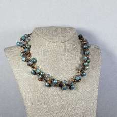 Blue and Gold Necklace