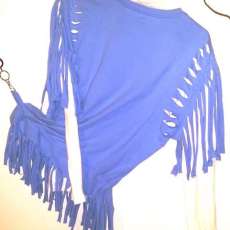 T'Z-N-Thingz Short Sleeve Fringed T-Shirt