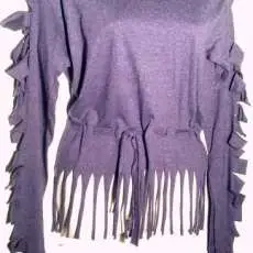 Long Braided Up Sleeve With Fringed Bottom...Keeping It COOL With Ac Built in