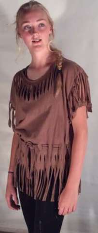 Short Sleeve Belted T-Shirt...Fringes Rock and So Will You in This Fringed Out Top