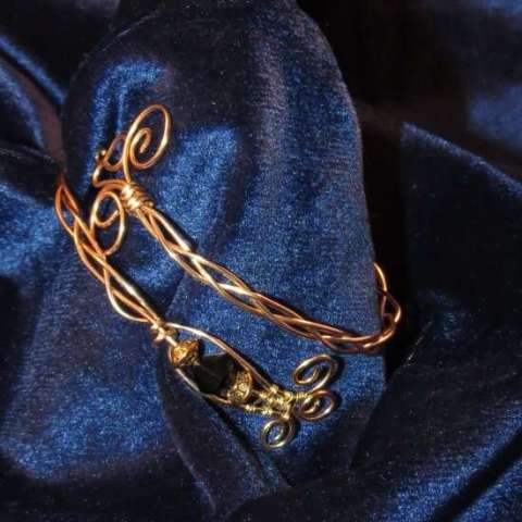 Steadfast Braided Wire Gold Finish Bracelet