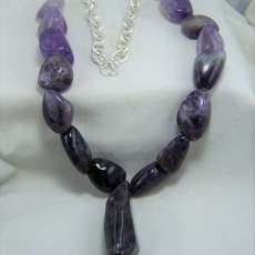 Amethyst Nugget and Focal Necklace
