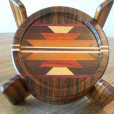 Exotic Wood Coaster Set