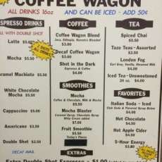 Coffee Wagon Menu