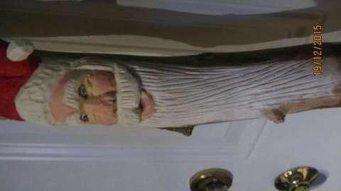 Santa Twisty Willow Walking Stick. Sold