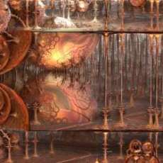 Tuberville - 2' X 6' Rendering of Mandebulb 3d Fractal Landscape