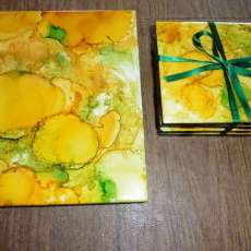 Tile Coasters and Matching Trivet