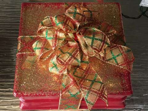 Christmas Glass Block