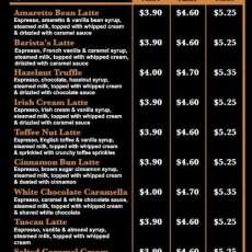 Signature Drink Menu