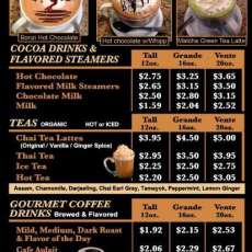 Brewed Coffee, Tea, Cocoa & Steamers