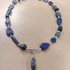 Blue Lapis Lazuli Choker Necklace