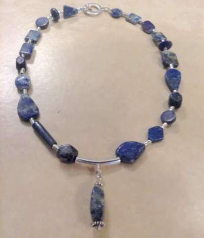 Blue Lapis Lazuli Choker Necklace