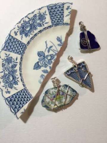 Broken Plate Pendants