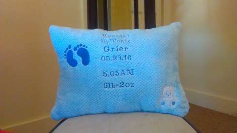 Personalized Baby Birth Pillow
