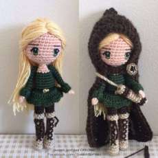 Elvira the Woodland Elf (Amigurumi Crochet Anime-Style Medieval Doll)