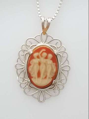 Antique Cameo Reset in Sterling Silver