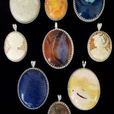 Stone and Cameo Pendants in Sterling
