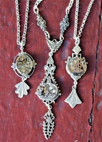 Vintage Watch Movement Necklaces