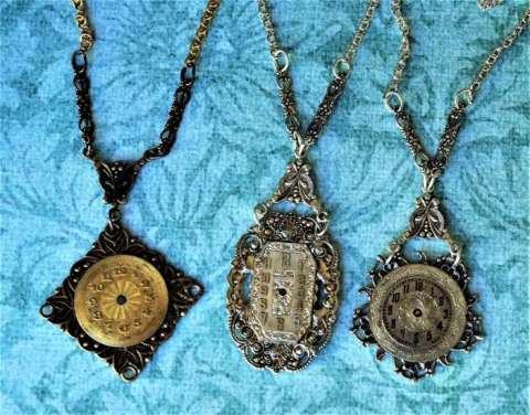 Pendants Made Using 100 Year Old Watch Dials, Each One of a Kind