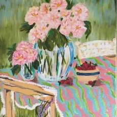 Peonies and Strawberries