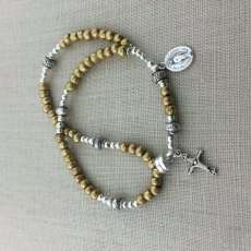 Ethiopian Brass 4mm Rosary Bracelet