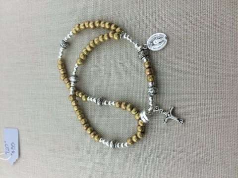Ethiopian Brass 4mm Rosary Bracelet