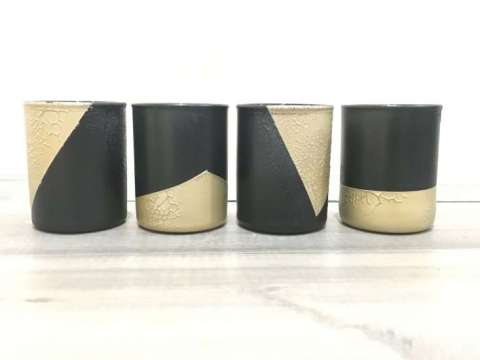 Painted Glass Tea Light Holders