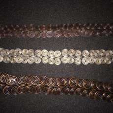 Egyptian Coil Bracelets in Silver and Copper
