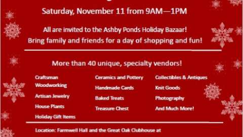 Ashby Ponds Holiday Bazaar