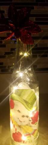 Small Decorated Bottle Light