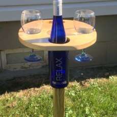 Stained Portable Wine Table