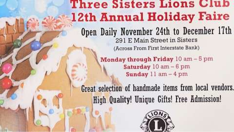Three Sisters Lions Club Holiday Faire