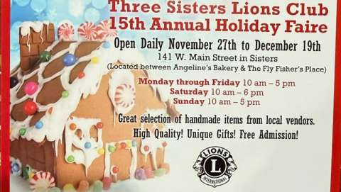 Three Sisters Lions Club Holiday Faire