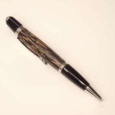 Gatsby Pen in Rhodium and Black Palm