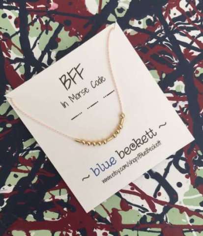 Morse Code 'Bff' Necklace