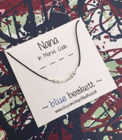 Morse Code 'Nana' Necklace