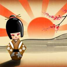 Japanese Kokeshi Sun Spirit