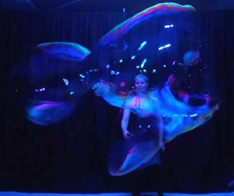 Indoor Stage Bubble Show