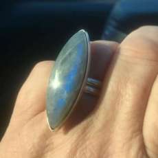 Purple Labradorite Ring