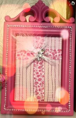 Hot Pink Cross Picture/Frame