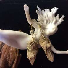 Snail Fossil Hook Earrings