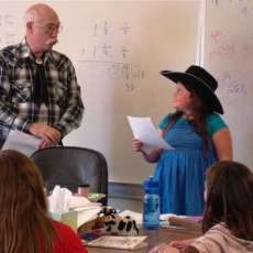 With Chloe in Huntington (Before the Great Mustache Event!)