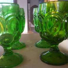 Green Moon & Stars Glassware