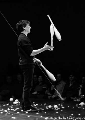 Andrew Silver Juggling on Stage