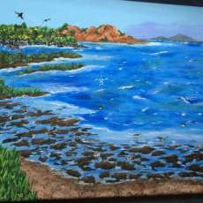 Shore Birds at Low Tide, Canvas