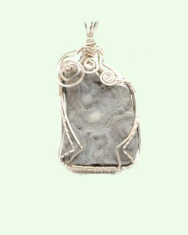Natural Druzy Sterling Wire Wrapped