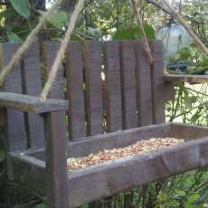 Hammered Brown Birdfeeder